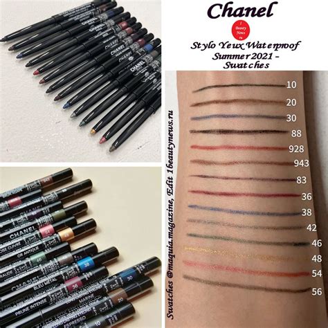 chanel yeux stylo swatches|Chanel stylo yeux waterproof.